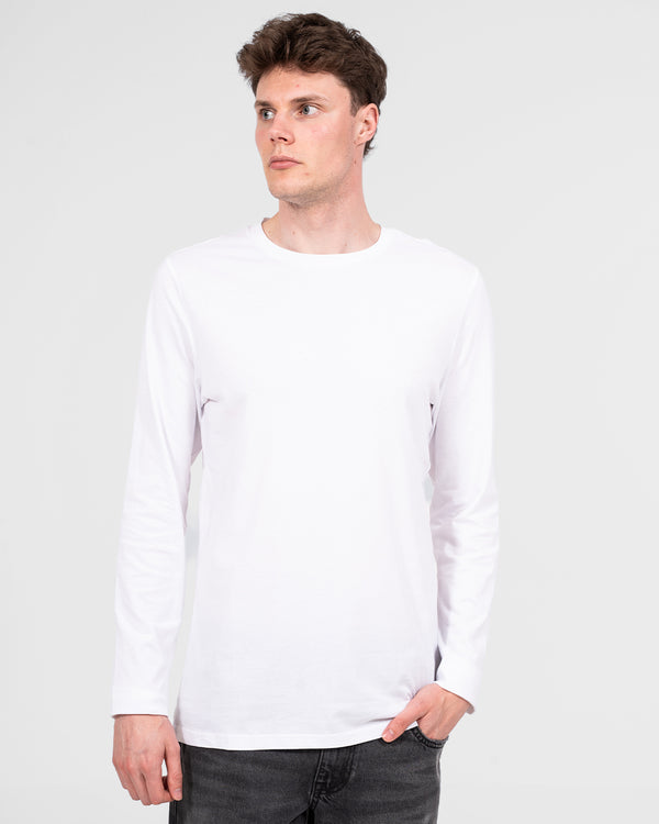 Essentalls lang T-shirt met lange mouwen (wit)