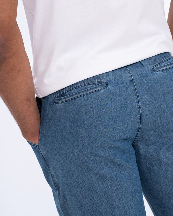 2t Emmanuel Chambray Comfort Trouser (blue)