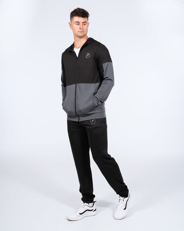 Parell Evolve Tall Zip Up Panel Hoodie (black/grey)