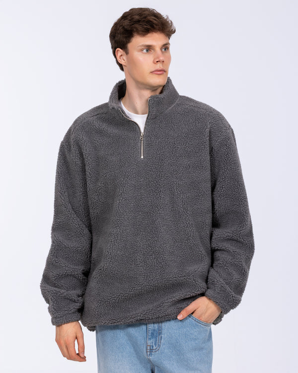 2t Roslin Tall-fleece met kwart rits (grijs)