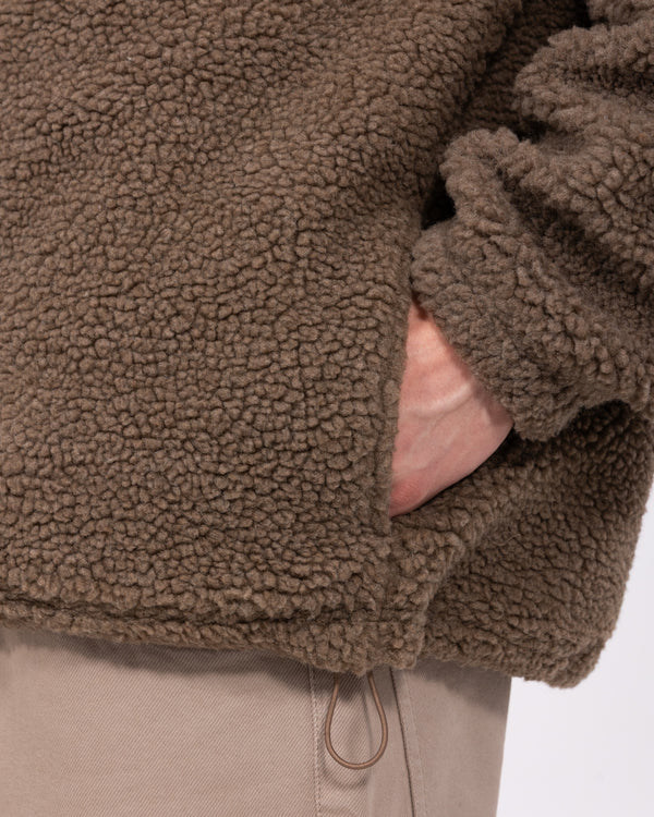 2t Roslin Tall-fleece met kwart rits (middelbruin)
