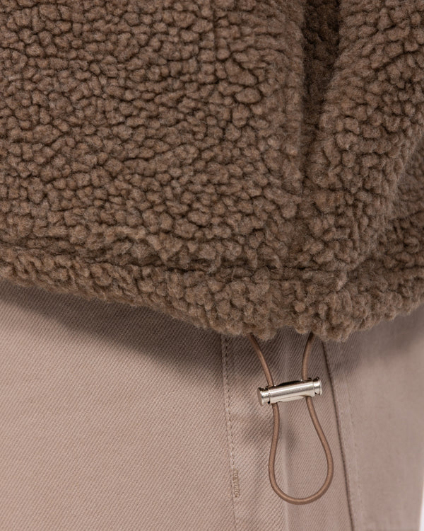 2t Roslin Tall-fleece met kwart rits (middelbruin)