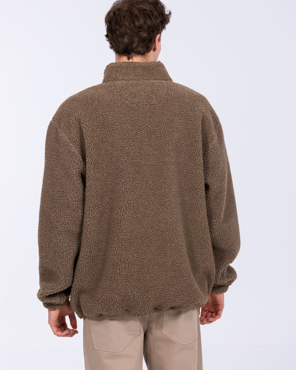 2t Roslin Tall-fleece met kwart rits (middelbruin)