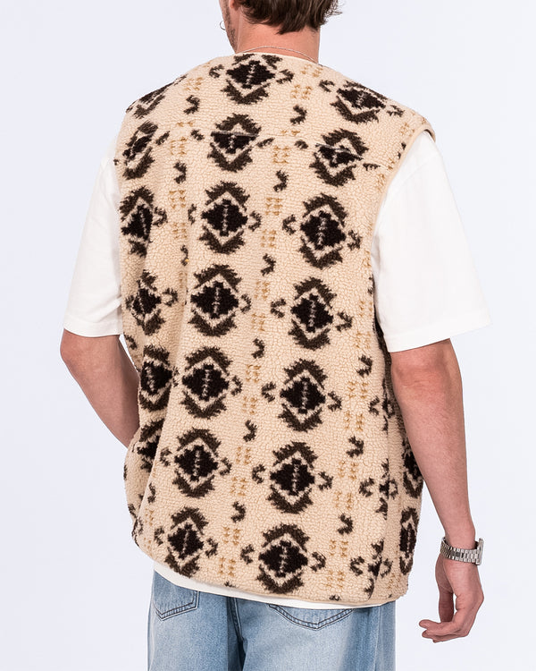 2t Rubislaw Fleece-Weste für Große (cremefarbenes Muster)