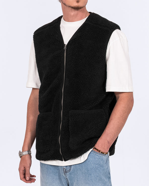 2t Rubislaw Fleece-Weste für große Männer (verwaschenes Schwarz)