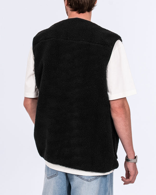 2t Rubislaw Fleece-Weste für große Männer (verwaschenes Schwarz)