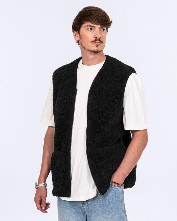 2t Rubislaw Tall Fleece Gilet (washed black)
