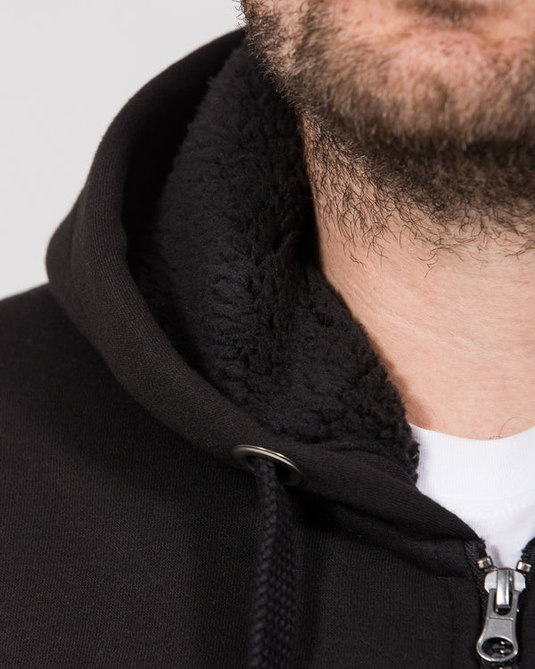 2t Zip Up Tall Sherpa Hoodie (black/black)