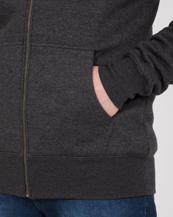 2t Arthur Tall Sherpa Hoodie (charcoal marl)