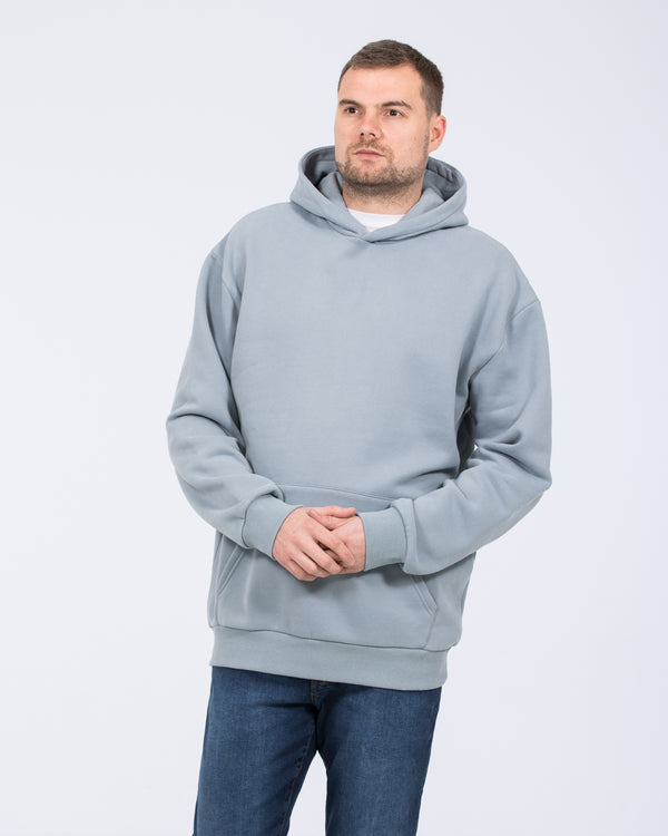 2t Blaine Tall Heavyweight Oversized Hoodie (dusky blue)