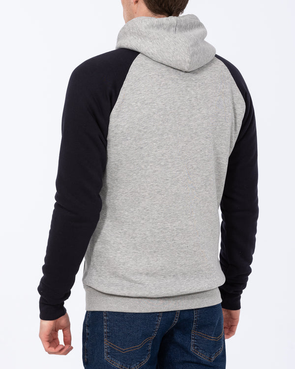 2t Zip Up Raglan Tall Sherpa Hoodie (navy/grey)
