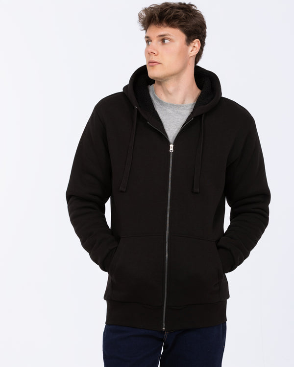 2t Andrew Hoher Sherpa-Kapuzenpullover (schwarz)