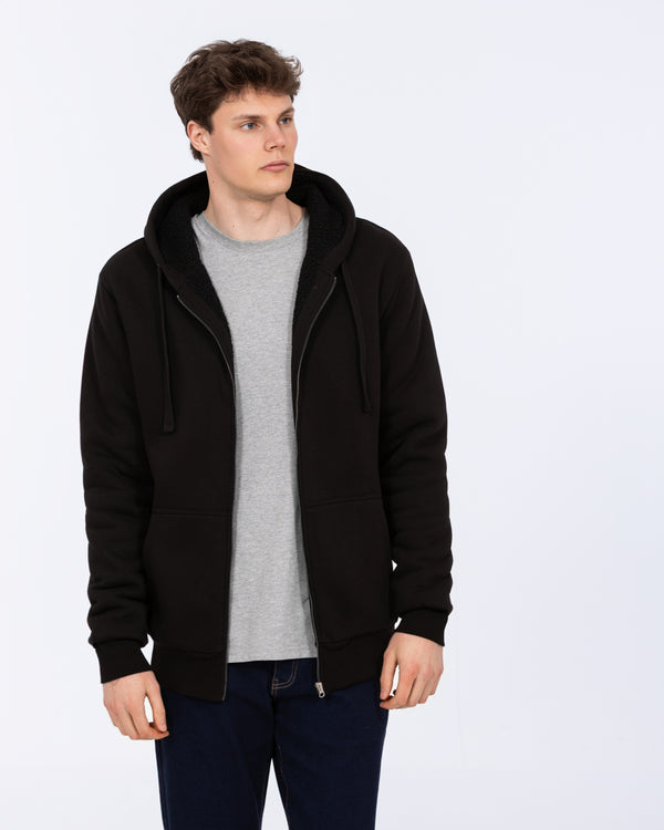 2t Andrew Hoher Sherpa-Kapuzenpullover (schwarz)