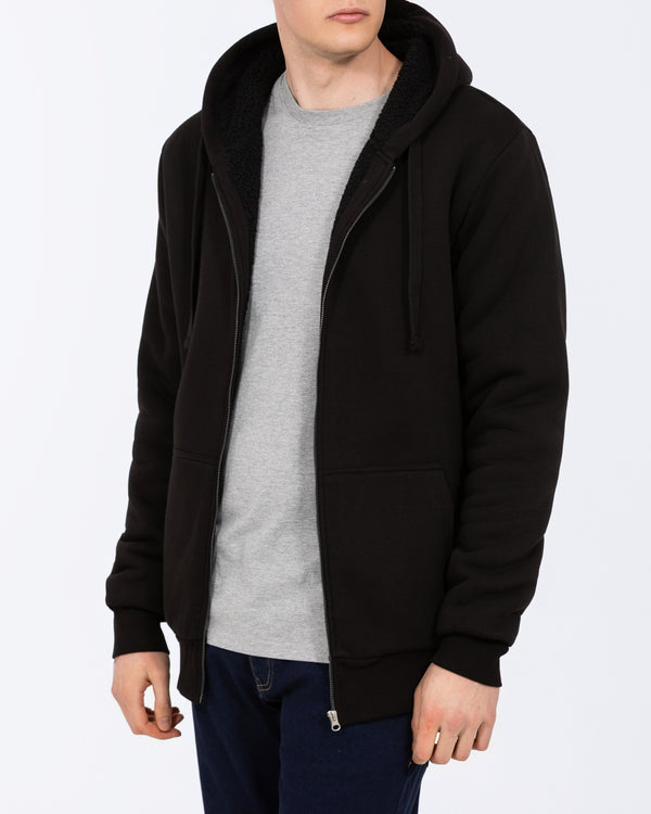 2t Andrew Hoher Sherpa-Kapuzenpullover (schwarz)