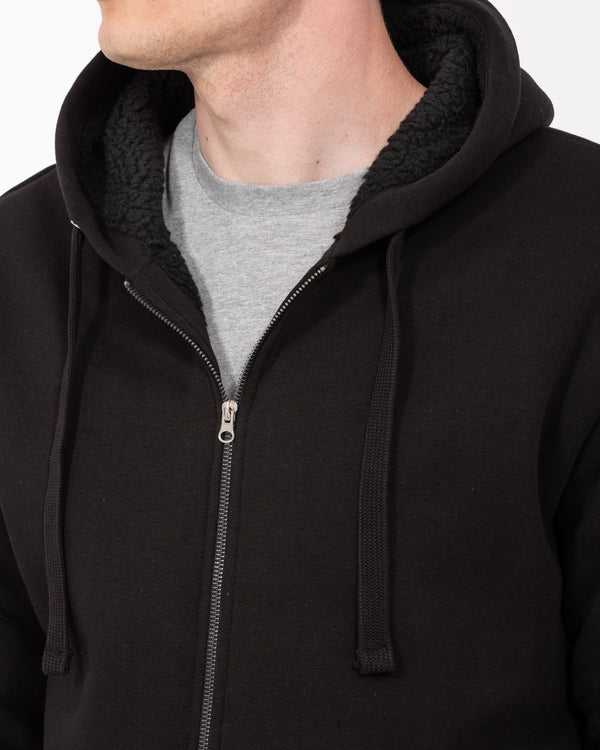 2t Andrew Hoher Sherpa-Kapuzenpullover (schwarz)