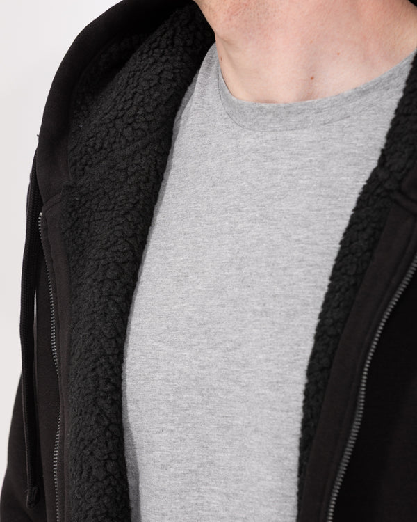 2t Andrew Hoher Sherpa-Kapuzenpullover (schwarz)