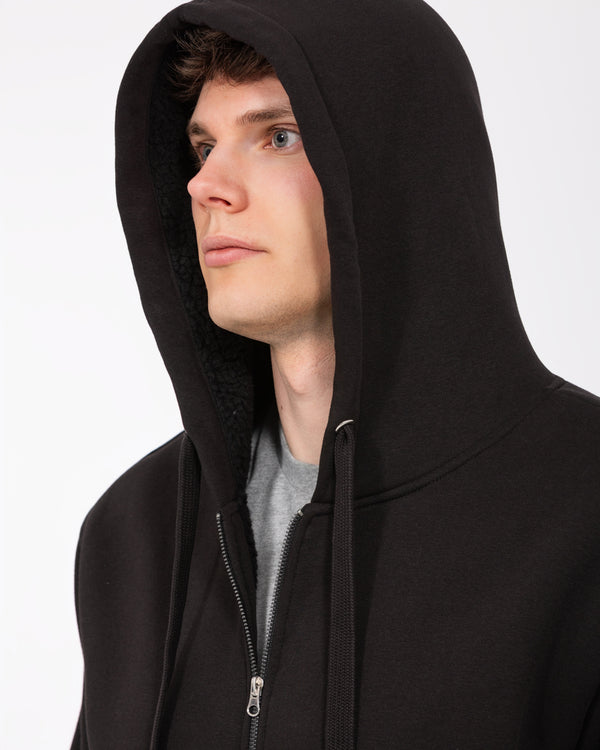 2t Andrew Hoher Sherpa-Kapuzenpullover (schwarz)