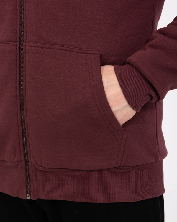 2t Andrew hoher Sherpa-Kapuzenpullover (burgunderrot)