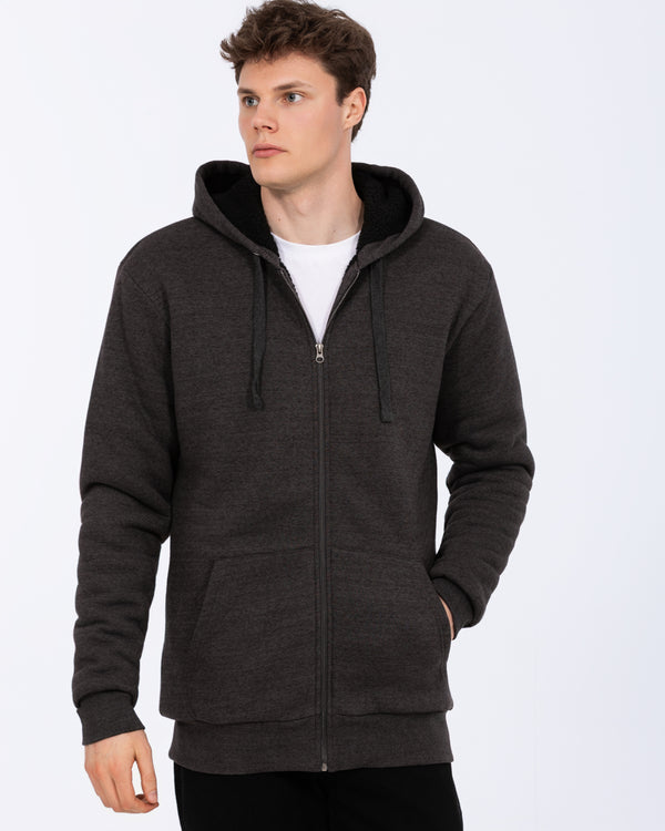 2t Andrew Tall Sherpa Hoodie (charcoal)