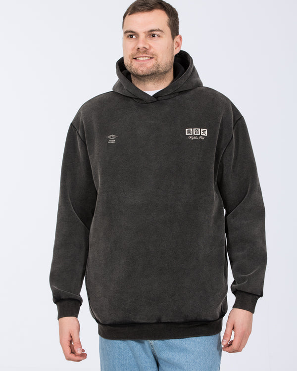 2t Shaun Tall Oversized Printed Hoodie (charcoal)