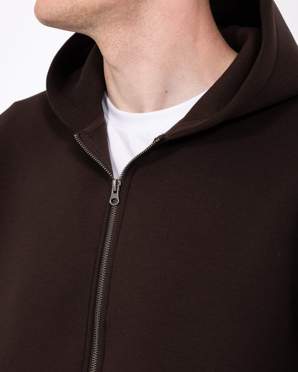 2t Fintray Tall Zip Through Hoodie (brown)