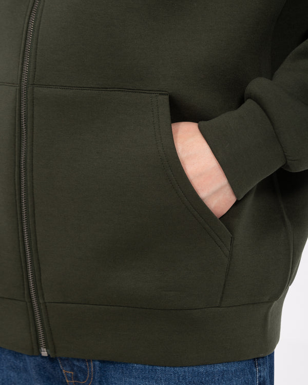 2t Fintray Tall Zip Through Hoodie (khaki)