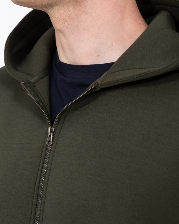 2t Fintray Tall Zip Through Hoodie (khaki)