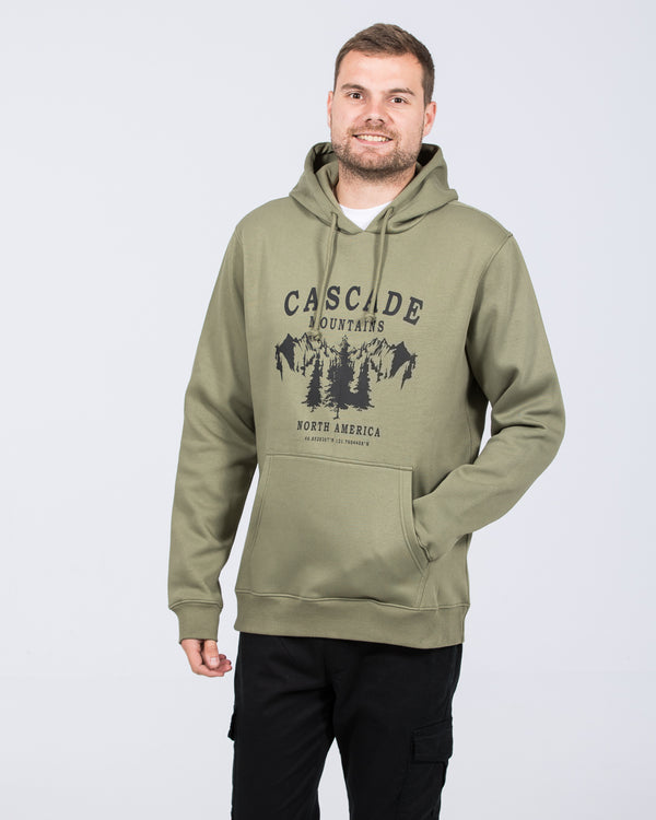 2t Brodie Tall Cascade Regular Fit Hoodie (khaki)