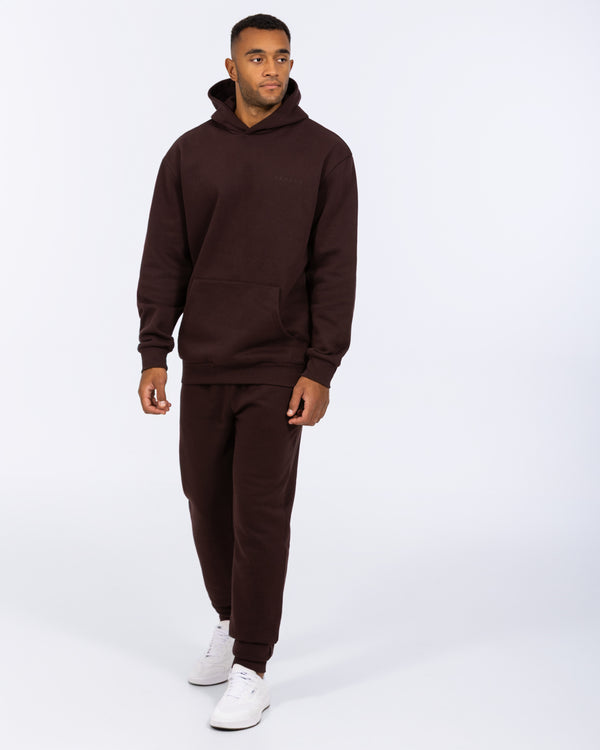 Parell Forge hoher übergroßer Kapuzenpullover (oxblood)