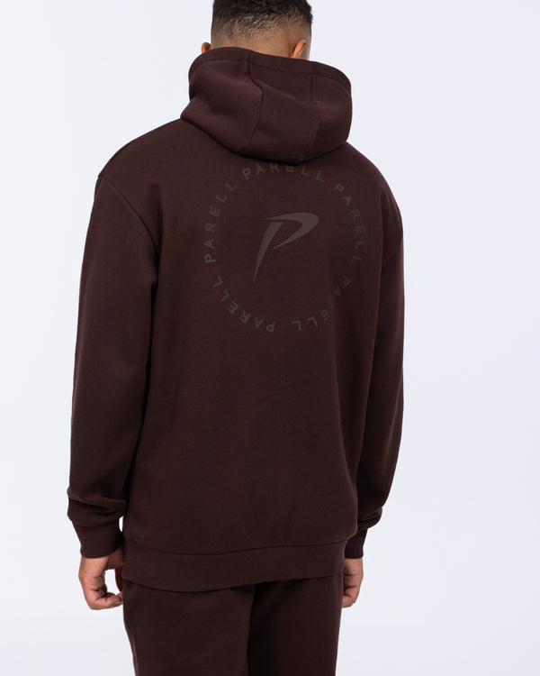 Parell Forge hoher übergroßer Kapuzenpullover (oxblood)