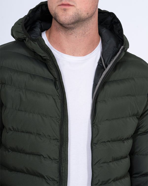 2t Grant Pufferjacke für große Männer (khaki)