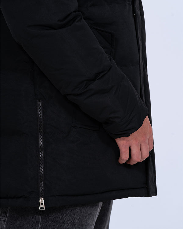 2t Jamie Tall Longline Puffer Jacket (black)