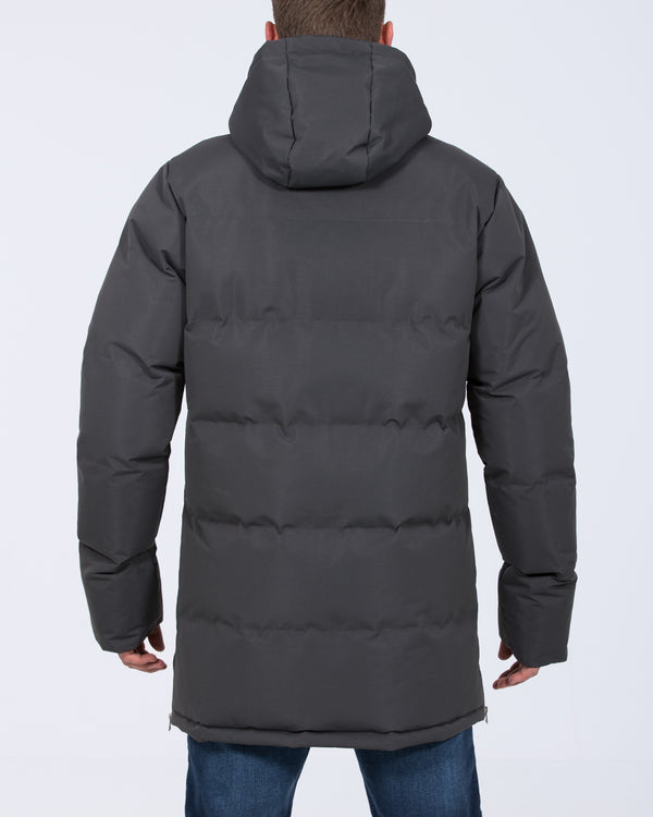 2t Jamie Tall Longline Puffer Jacket (grey)