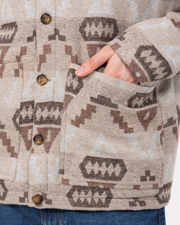 2t Aztec Tall Padded Jacket (oatmeal)