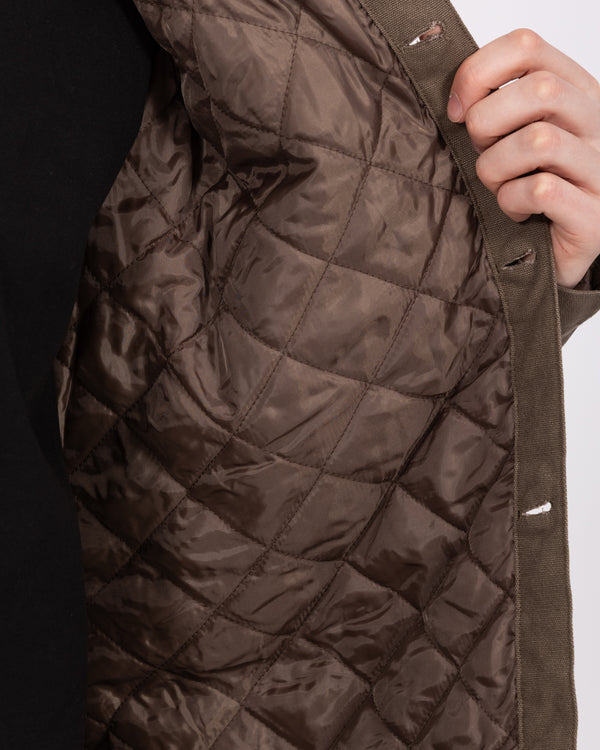 2t Duthie hohe Steppjacke mit Futter (Khaki)