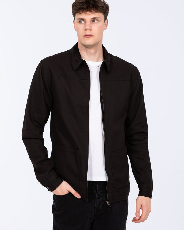 2t Kayden Tall Cord Collar Cotton Jacket (black)