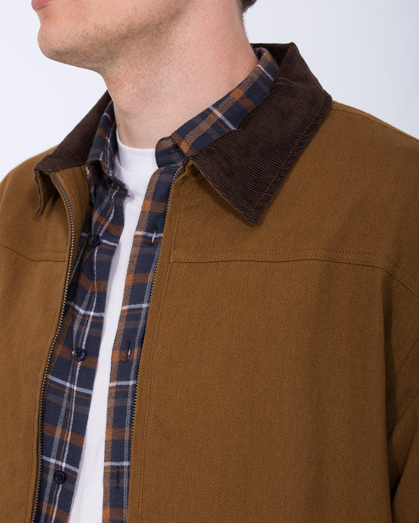 2t Kayden Tall Cord Collar Cotton Jacket (camel)