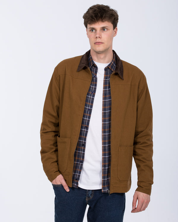 2t Kayden Tall Cord Collar Cotton Jacket (camel)