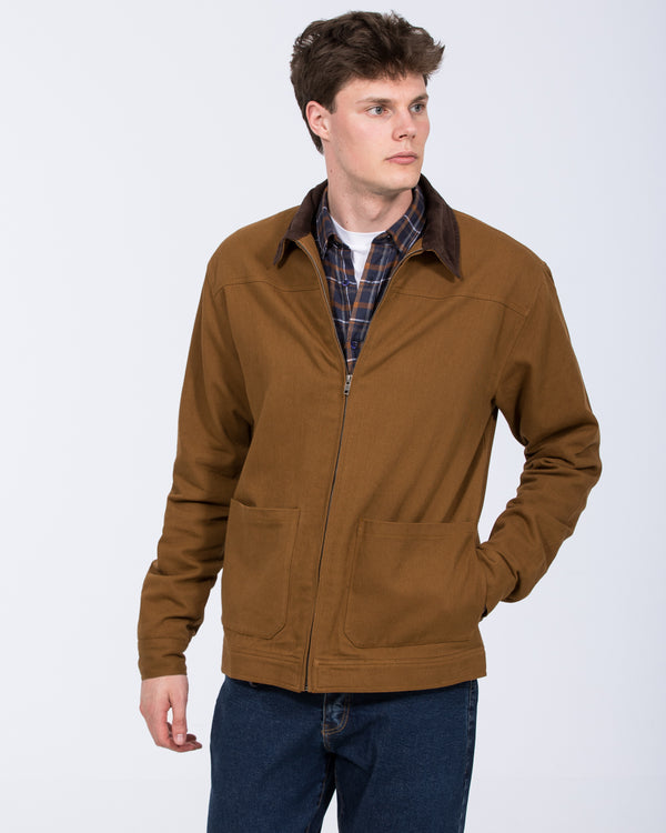 2t Kayden Tall Cord Collar Cotton Jacket (camel)