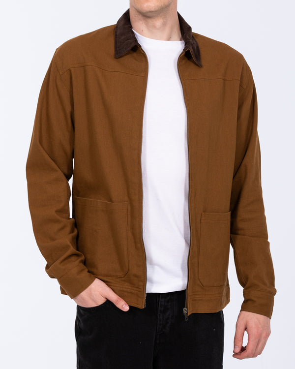2t Kayden Tall Cord Collar Cotton Jacket (camel)