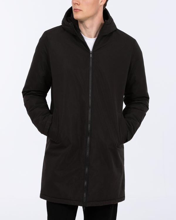 2t Nikki Padded Tall Longline Mac (black)