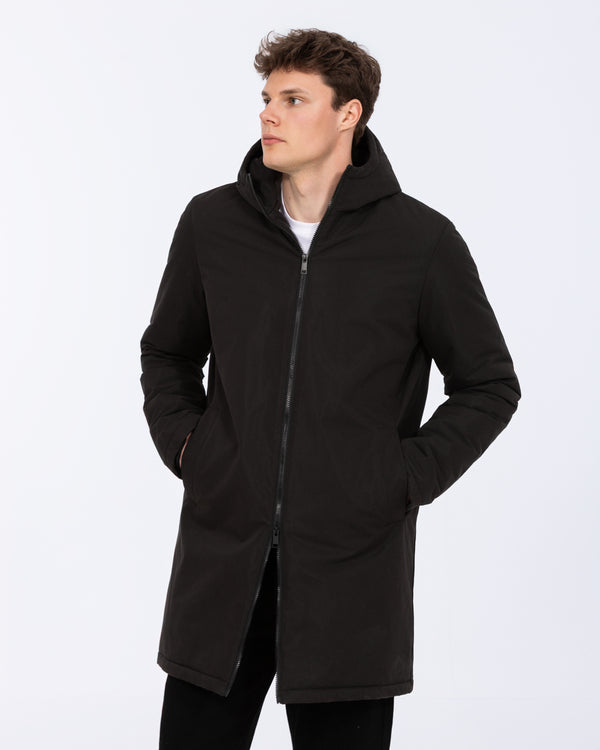 2t Nikki Padded Tall Longline Mac (black)