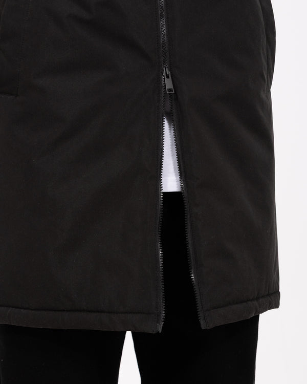 2t Nikki Padded Tall Longline Mac (black)
