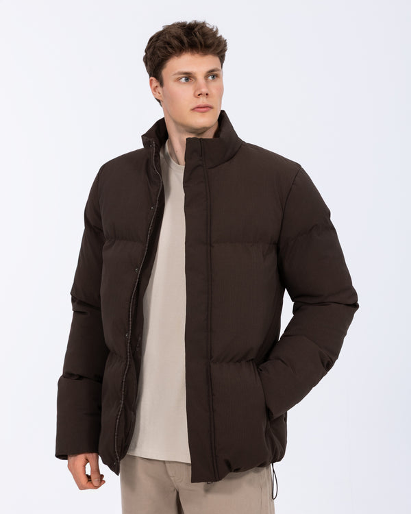 2t Meter Hohe Gepolsterte Steppjacke (braun)