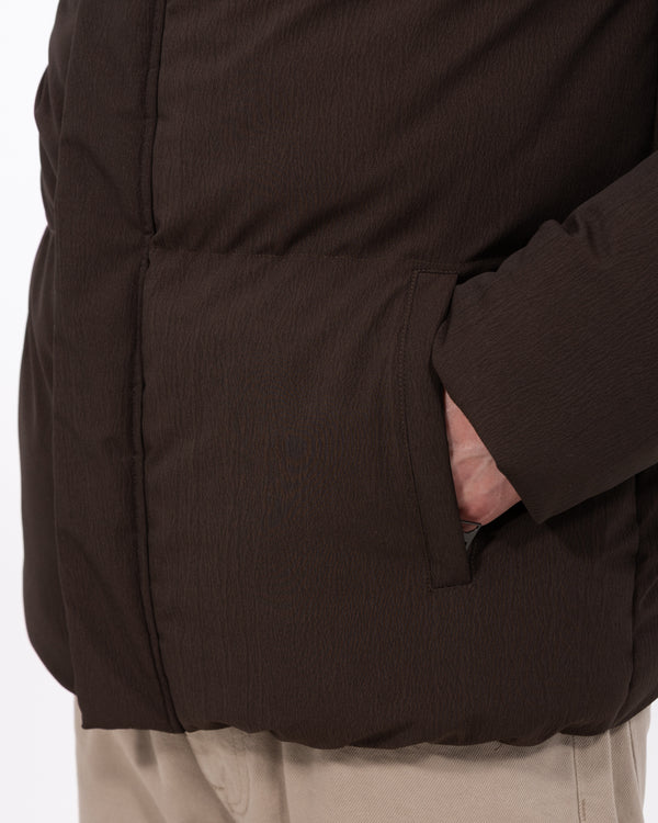 2t Meter Hohe Gepolsterte Steppjacke (braun)
