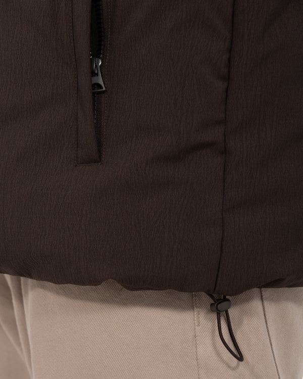 2t Meter Hohe Gepolsterte Steppjacke (braun)