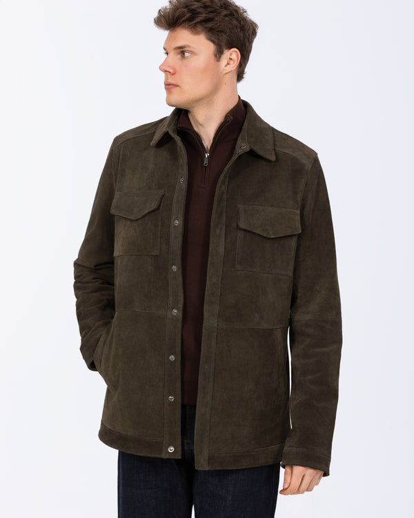 Harry Brown Tall Suede Jacket (dark green)