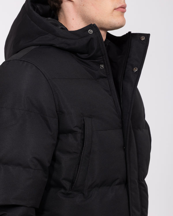 2t Jethro Hohe Lange Steppjacke (schwarz)