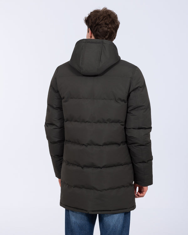 2t Jethro Tall Longline Puffer Jacket (khaki)