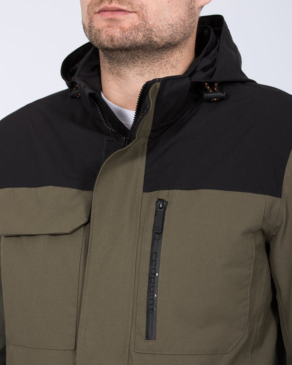 Redpoint Luke Tall Hooded Jacket (black/olive)